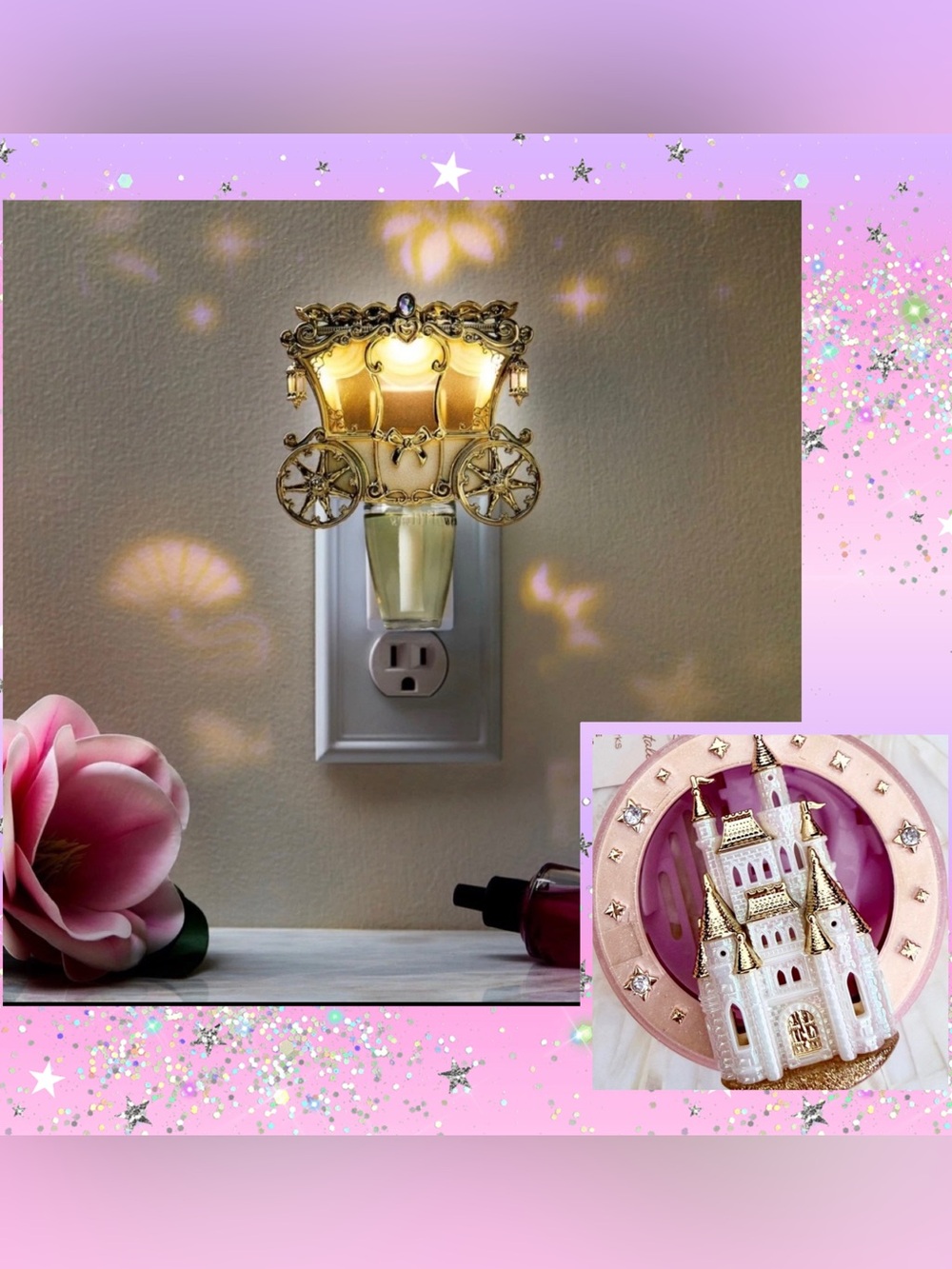 NEW Bath & Body Works Disney Princess Castle & Carriage 2 Piece Bundle